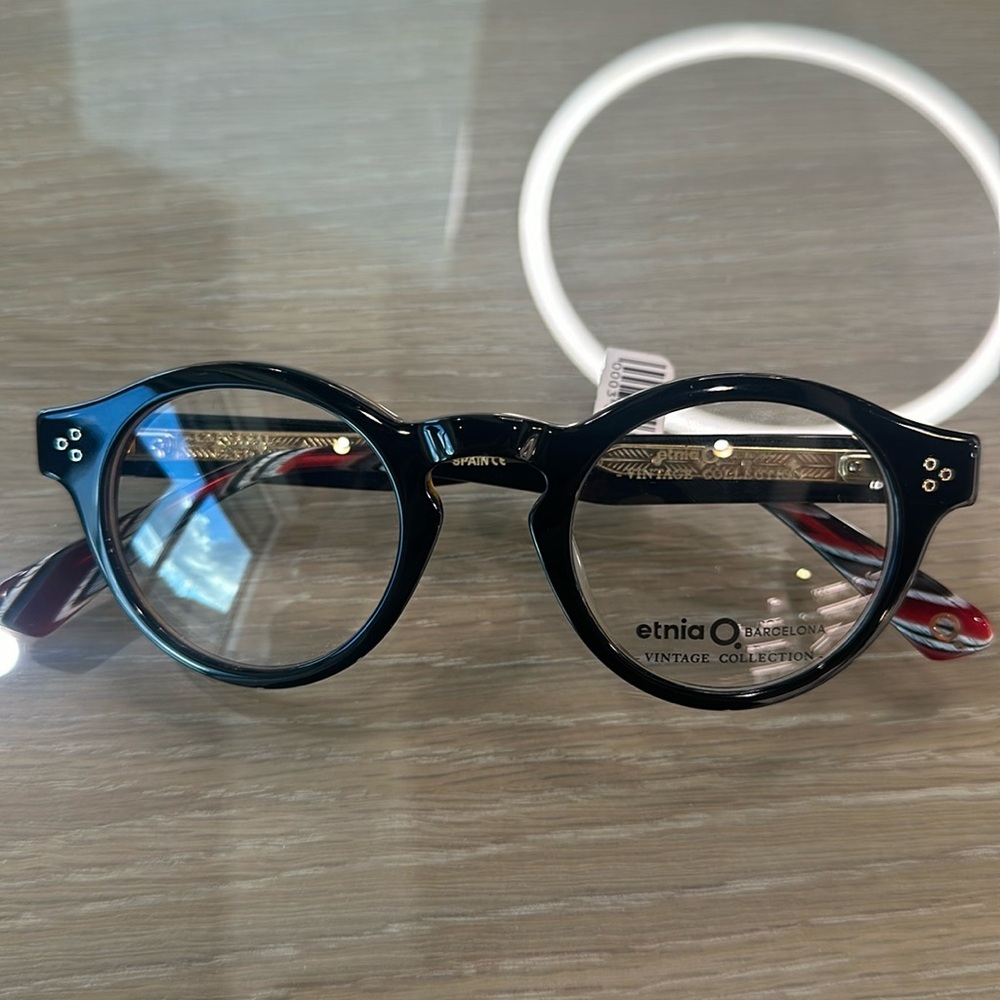 Etnia Barcelona black round vintage rimmed glasses